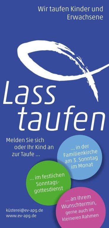 Titelbild der Taufbroschüre "Lass taufen"