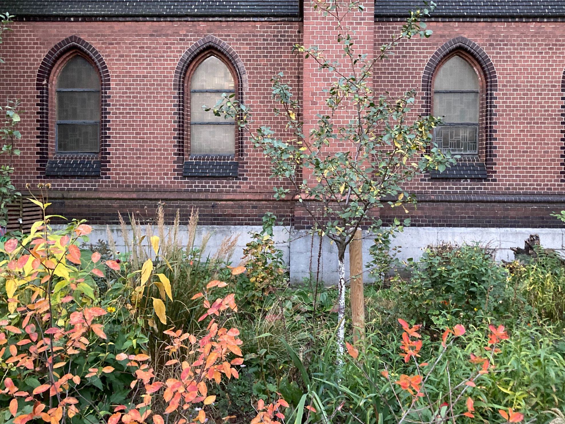 Paulusgarten vor der Apostel-Paulus-Kirche